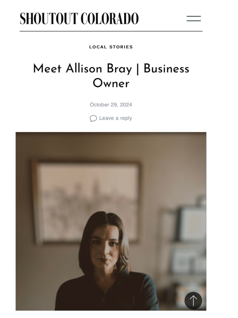 interview cover for allison bray